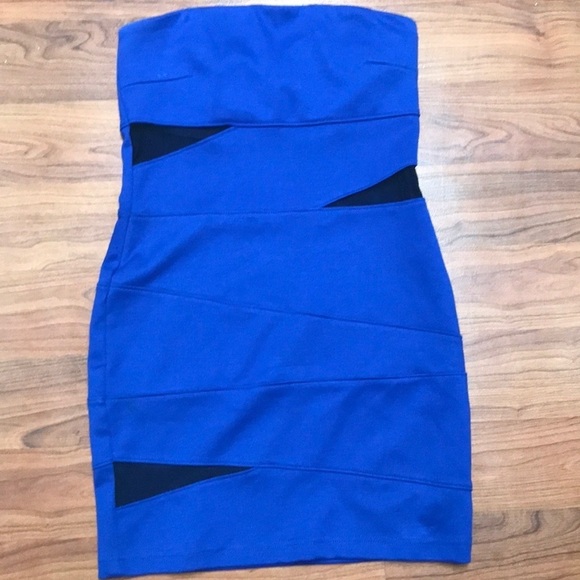 Forever 21 Blue Strapless Party Dress, size M - Picture 1 of 5